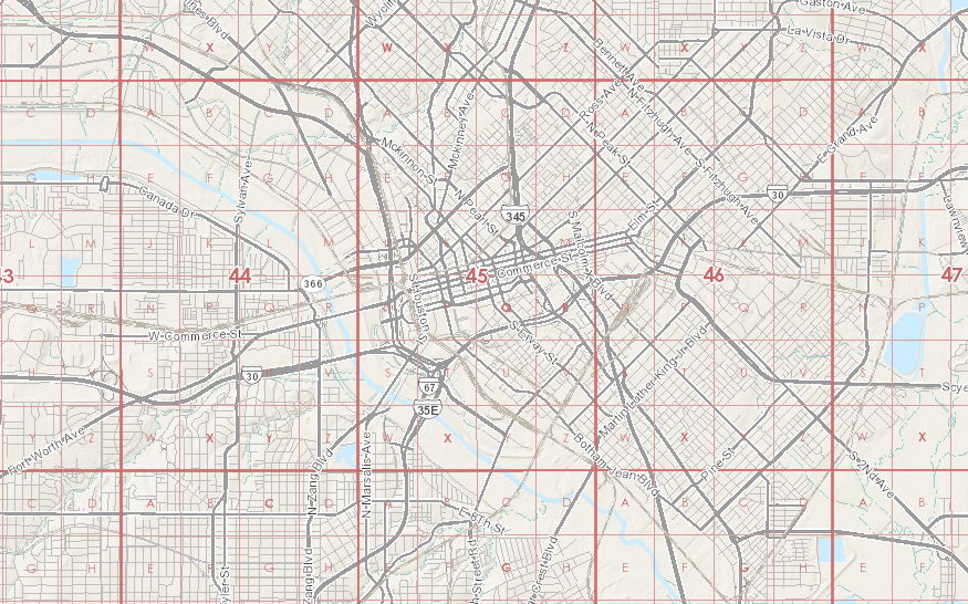 DCAD Central Dallas Property Map