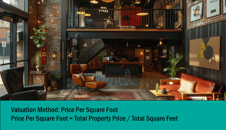Price Per Square Foot calculation with hotel example
