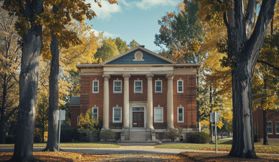 Small town county courthouse