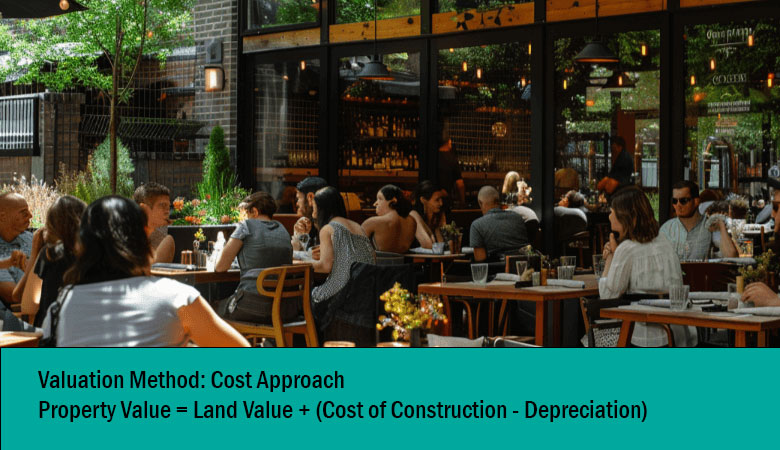 cost approach calculation with restaurant example