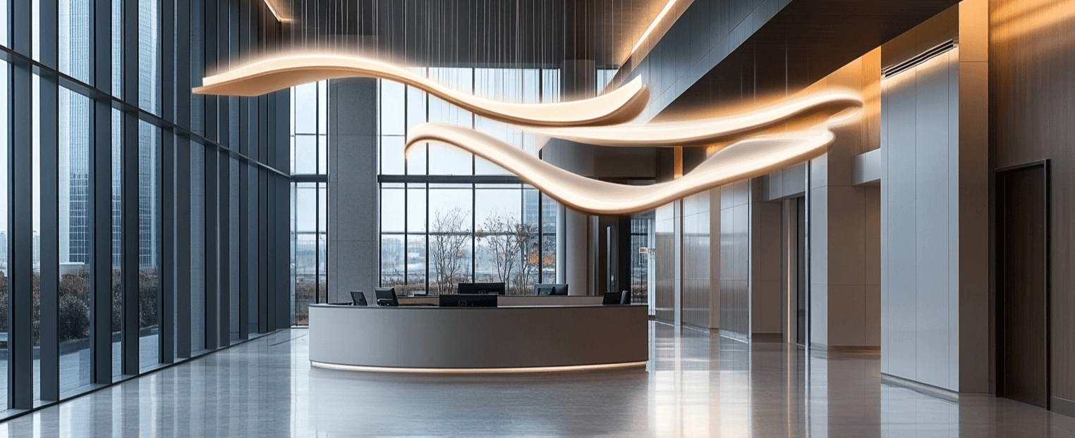 lobby in a class A building